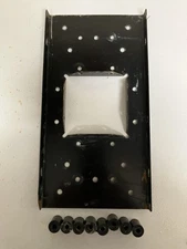 Black Steel Universal Mailbox Mounting Bracket