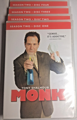 MONK The Complete Second 2 Two Season DVD 4-Disc Set Free Shipping