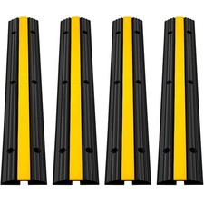 Rubber Cable Protector Ramp 4 Pack 1 Channel Speed Bump 40 in 18000 lbs