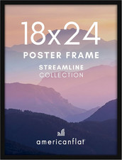 18X24 Poster Frame with Polished Plexiglass - Streamline Collection - Thin Borde