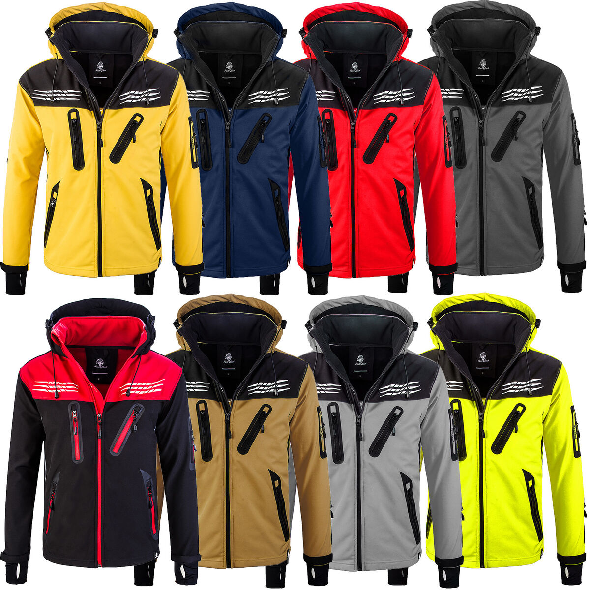 Herren Softshell Jacke Windbreaker Wanderjacke Übergangs Jacke Rock Creek  H-159