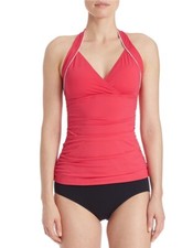 TOMMY BAHAMA 120507 Womens Pink Halter Tankini Top Size Small