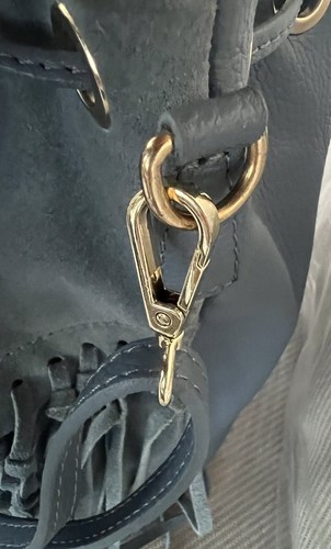 DV DIVA'S BAG italienische Wildleder Leder Fransen Bucket Bag 50 $ gebraucht - Bild 14 von 16