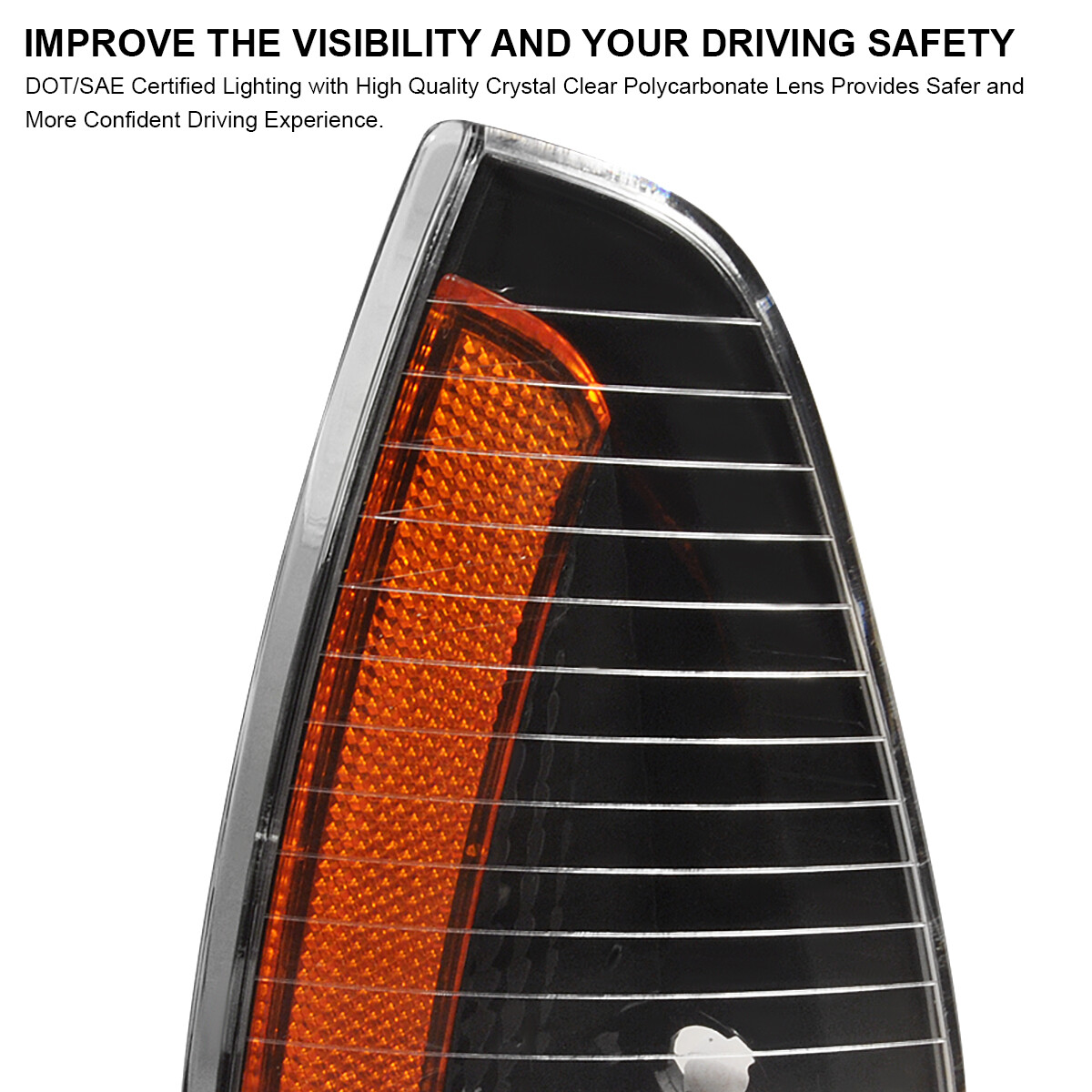 Fits 20062010 Dodge Charger Signal Corner Lights Pair Black