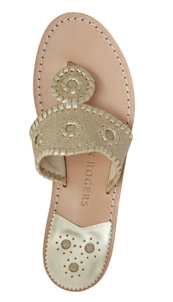 【即発】美脚効果あり7センチヒールのJack Rogers ★ゴールド Jack Rogers Gold Wedge Sandals Size 7