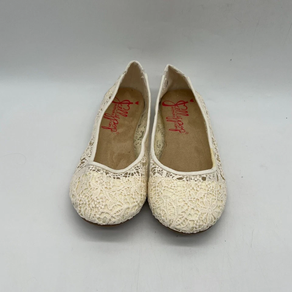 Женские бежевые балетки Jellypop без шнуровки с круглым носком размер 7,5 M - Изображение 3 из 4