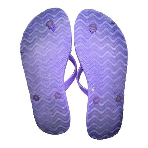 Vera Bradley Lot of Three Flip Flops Med 7-8 Happy Snails Marina Paisley Violet - 第 5/7 張圖片