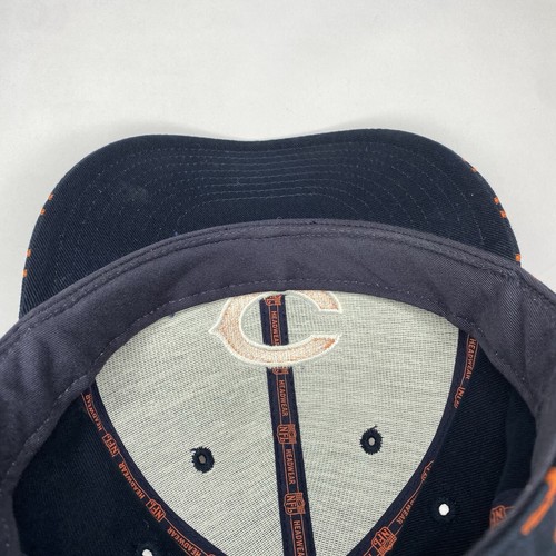 Chicago Bears Reebok Fitted Hat All Over Print Cap NFL Size 7-5/8 Orange/Navy - Picture 15 of 16