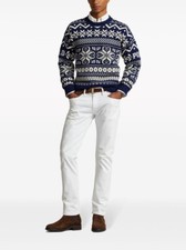  298 POLO RALPH LAUREN MEN'S SWEATER/JUMPER INTARSIA KNIT SIZE M WOOL BLEND NWT