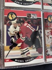 1990-91 Pro Set Hockey Card Michel Goulet Chicago Blackhawks #430