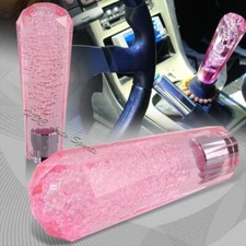 Jdm Vip 150mm Manual Mt Pink Diamond Crystal Bubble Drift Shift Knob Universal