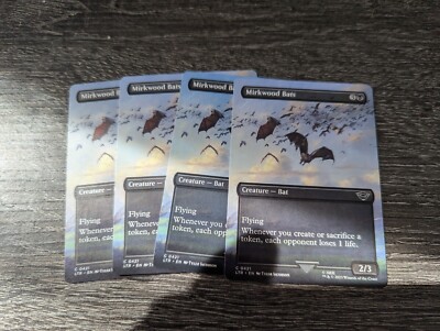 Mirkwood Bats Borderless x4 , Lord of the Rings , Near Mint , MTG ,FREE SHIPPING
