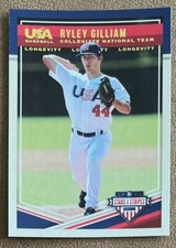2018 Panini Stars & Stripes Longevity Ryley Gilliam Rookie #19 USA Baseball