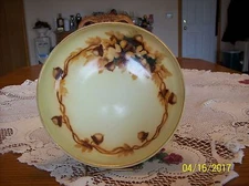 Tressemann & Vogt (T&V) Limoges Fall Acorn Motif Footed Center Piece Bowl 