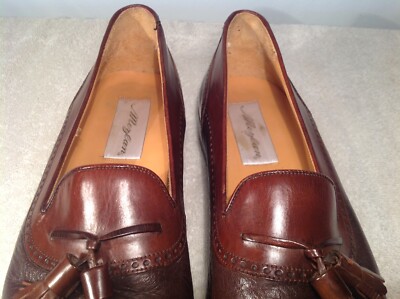 Mezlan Havana Tassel Leather Captoe Loafers Mens 10.5B Made In Spain Mezlan brown  main image 4