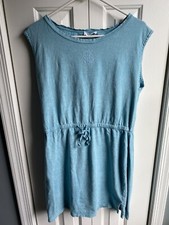 Calvin Klein Womens Blue Colorwashed Sleeveless T-shirt Dress Size Large