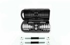 Viper 20kg Cast Iron Dumbbell Set Weightlifting Adjustable Barbell Chrome Box