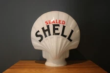 Sealed Shell Petrol Pump Globe Glass Oil Gas Automobilia Memorabilia 