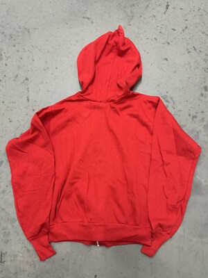 Vintage 70s 80s Healthknit Red Zip Up Hooded Sweatshirt SIZE Vintage 70s 80s Healthknit Red Zip Up Hooded Sweatshirt SIZE