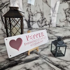 Pony Stable Name Sign White with ROSE GOLD lettering 300mm x 100 great gift!