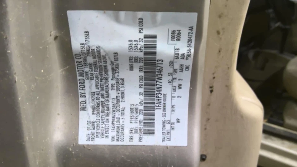 Used Rear Left Door Interior Trim Panel fits: 2007 Ford Focus Grade A Foto 3 de 4