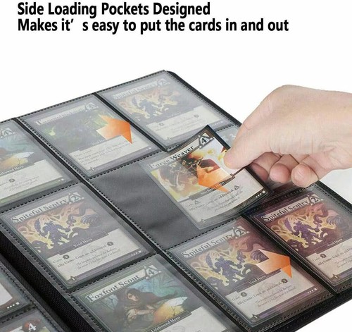 540 Cards Pocket Binder with Strap 9 Pocket Storage Trading Cards Album Folder - Picture 3 of 10