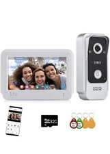 Video Doorbell Intercom with 7 inch Touch Monitor System Wired ,WiFi 1080P