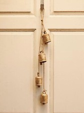 Small Rustic Cow Bell Lucky Tin Metal Vintage Handmade Christmas Decorative Gift