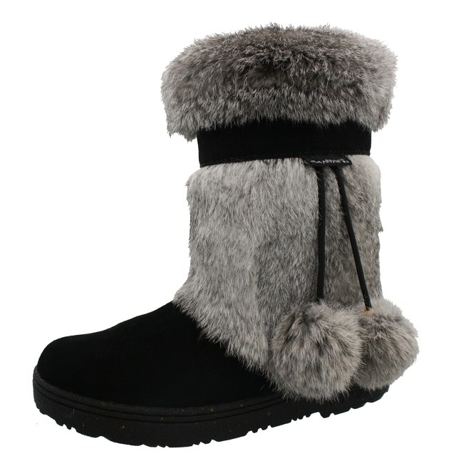Comfortable Tama Fur Pom Poms Suede 