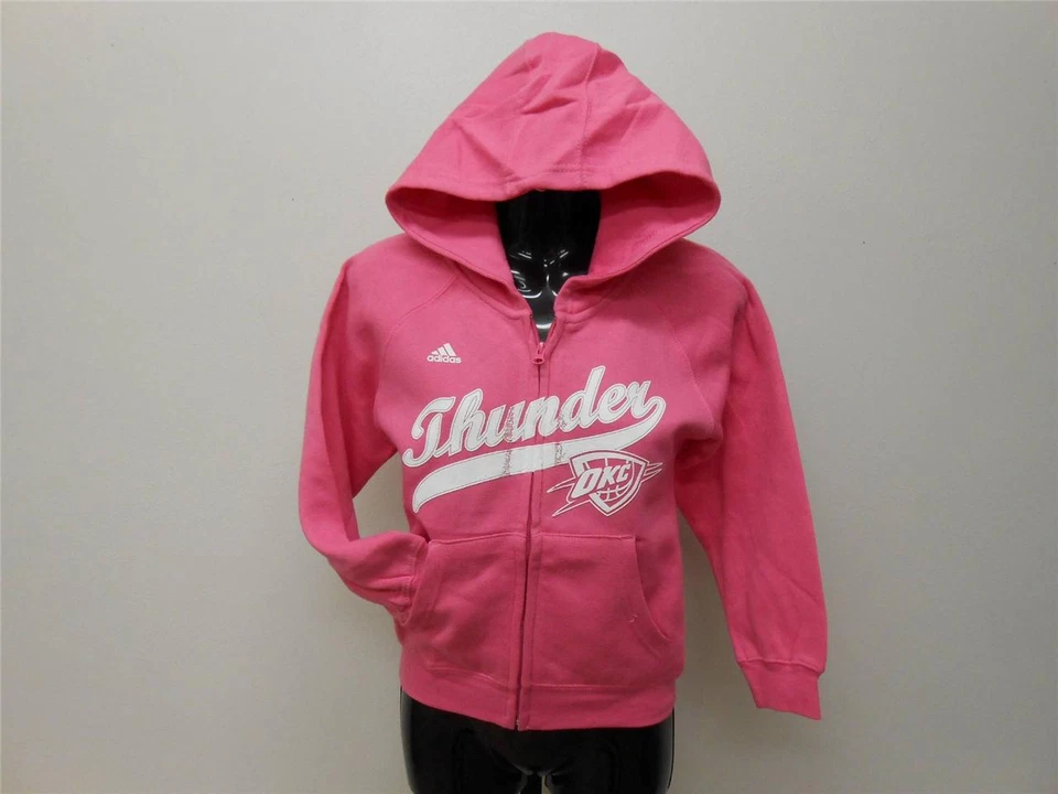НОВЫЙ-MINOR-FLAW Оклахома-Сити гром молодежи девочек размеров S-L Adidas куртка с капюшоном - Изображение 2 из 4