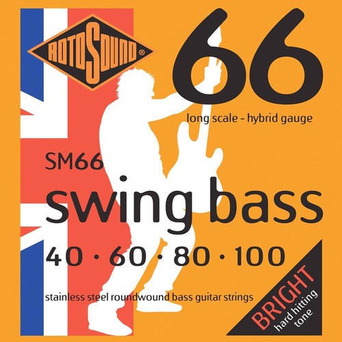 Rotosound SM66 Corde Basso Elettrico 40-100 &ndash; Acciaio Inox Roundwound