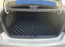 P2M Checkered Flag Race Carpet Trunk Mat for Honda Civic Sedan FA5 06-11 New