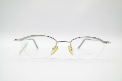 Vintage Amor Logo 032 Silber Halbrand Brille Brillengestell eyeglasses NOS