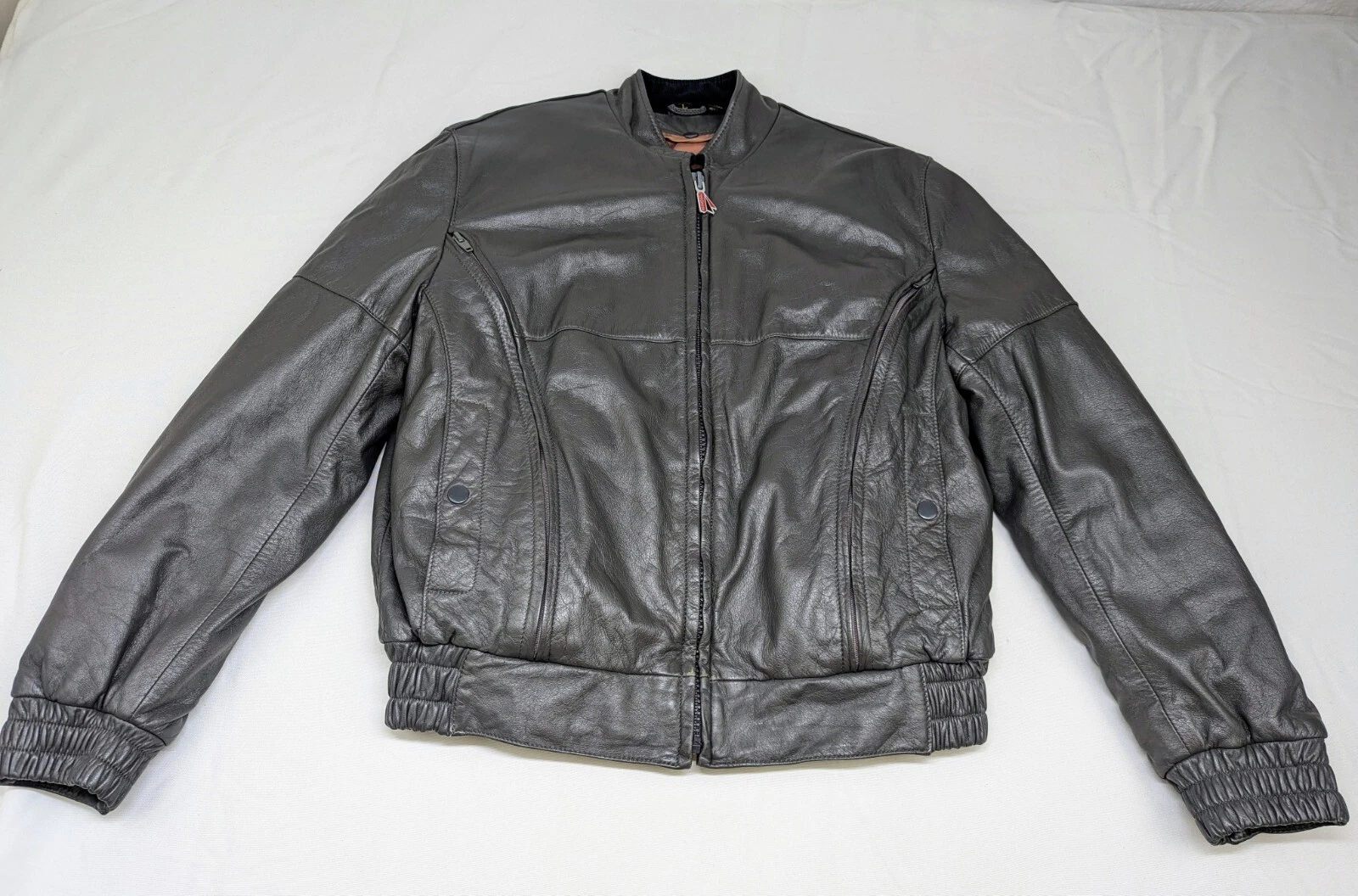 VETEMENTS Giacca Moto First Gear Hein Gericke Pelle con Fodera Rimovibile Taglia L Ottime Condizioni