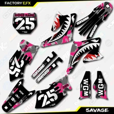 Gray & Pink Savage Camo Racing Graphics Kit fits Suzuki RMZ250 RMZ 250 04-06