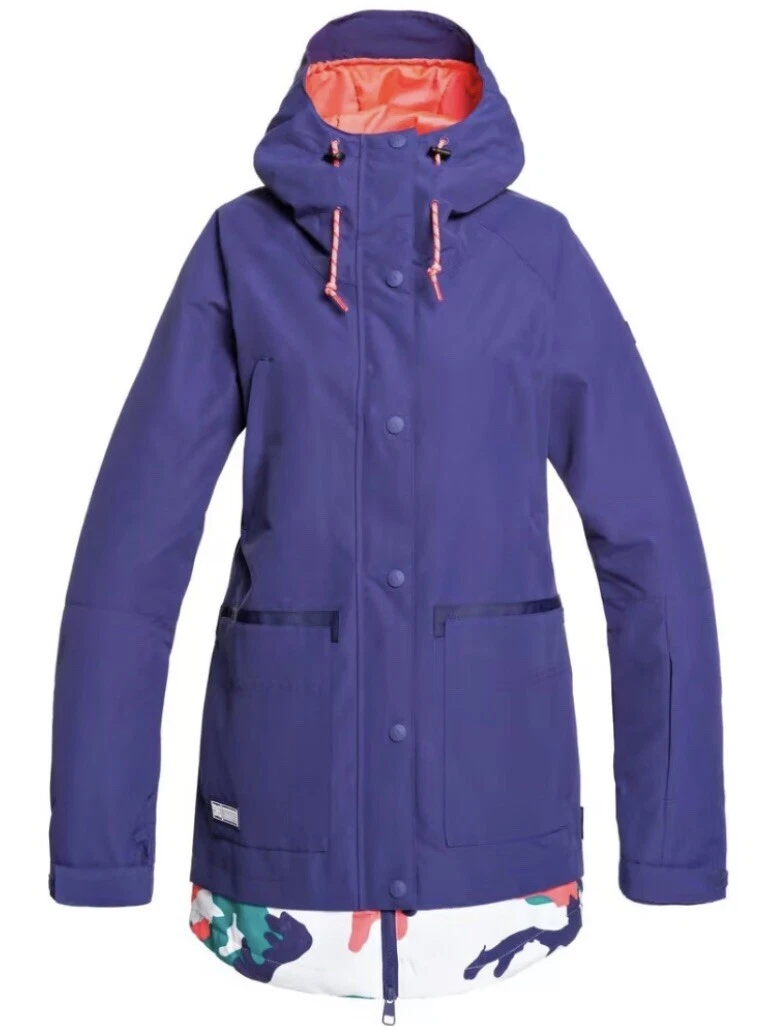 DC Snow Women's RIJI Snow Jacket Size XS with Vents, Zipper Pockets, Pass Pocket