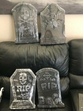 4-Foam Halloween Tombstones New  