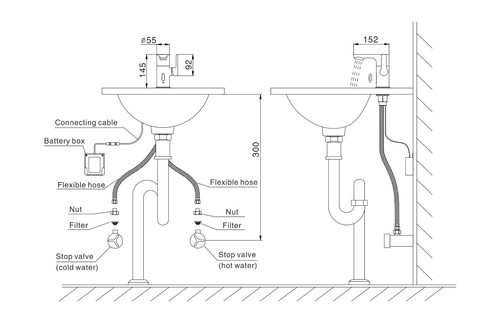 Tap automatic sensor with manual temperature control. Heavy duty - Picture 11 of 17