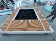 4x3M Non-slip Inflatable Dock Platform Swimming Pool With Net For Sea Boat Yacht