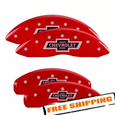 MGP 14252SBANRD Gloss Red Caliper Covers for 19-21 Chevy Silverado 1500