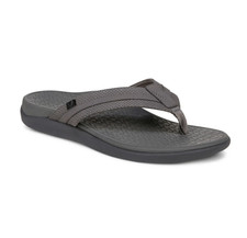 New Style VIONIC Men's Tide II Toe Post Sandal, Charcoal