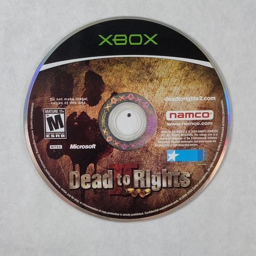 Dead To Rights II - Loose Microsoft Original Xbox Disc