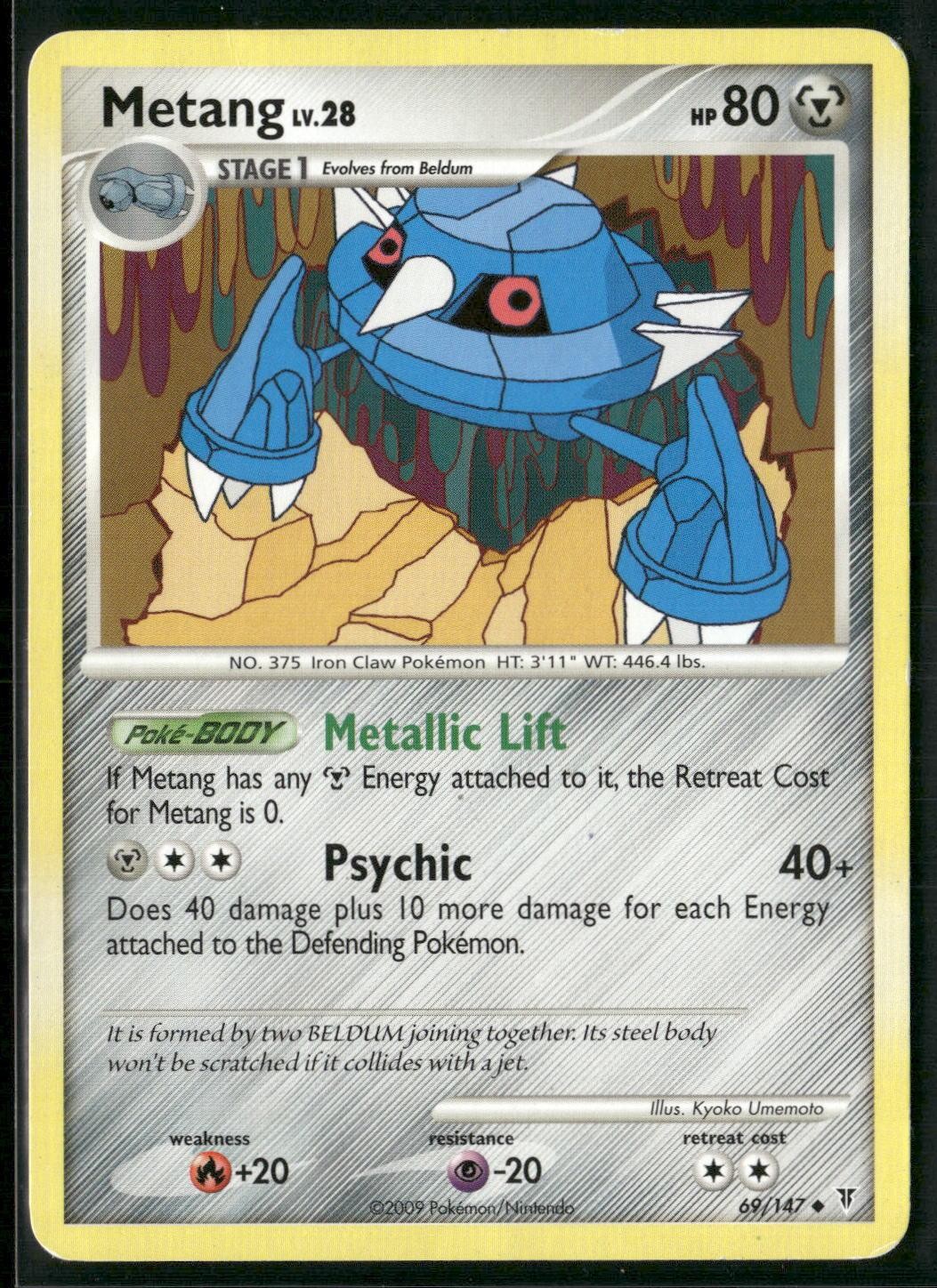 Metang 69/147 Uncommon Supreme Victors Pokemon Heavily Played