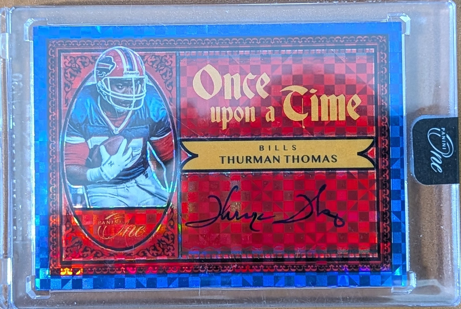 2022 Panini One #333 Once Upon A Time Thurman Thomas Blue /49 Auto Buffalo Bills