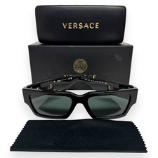 Versace Sunglasses VE4459 GB1/87 Polished Black Gold Medusa with Case