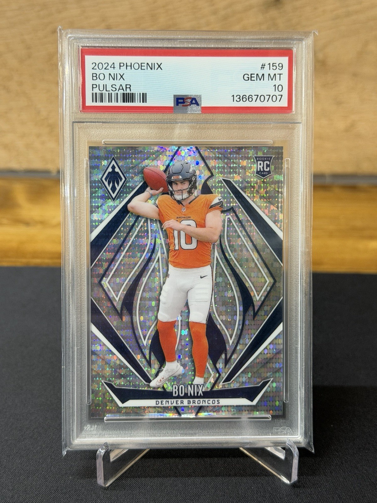 2024 Panini Phoenix - Rookies Bo Nix #159 Pulsar /200 (RC)