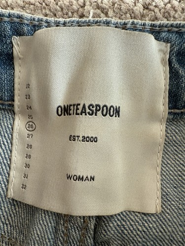 One Teaspoon Hustler Trucker Relaxed Denim Shorts Size 26 - Picture 4 of 5