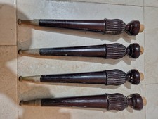 Gambe Piede spillo Mobile Armadio Legno tavolino sedia sgabello Vintage 4pezzi