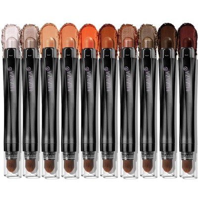 LUXAZA PRO 10PCS Eyeshadow Stick,Shimmer And Matte Brown Metallic Cream Eyesh...