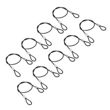 9Pcs Safety Cable Lock 12 Inch Steel Security Wire Stage Lighting Rope Black
